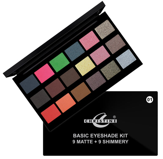 Christine Basic Eyeshade Kit 9 Matte + 9 Shimmery - 02